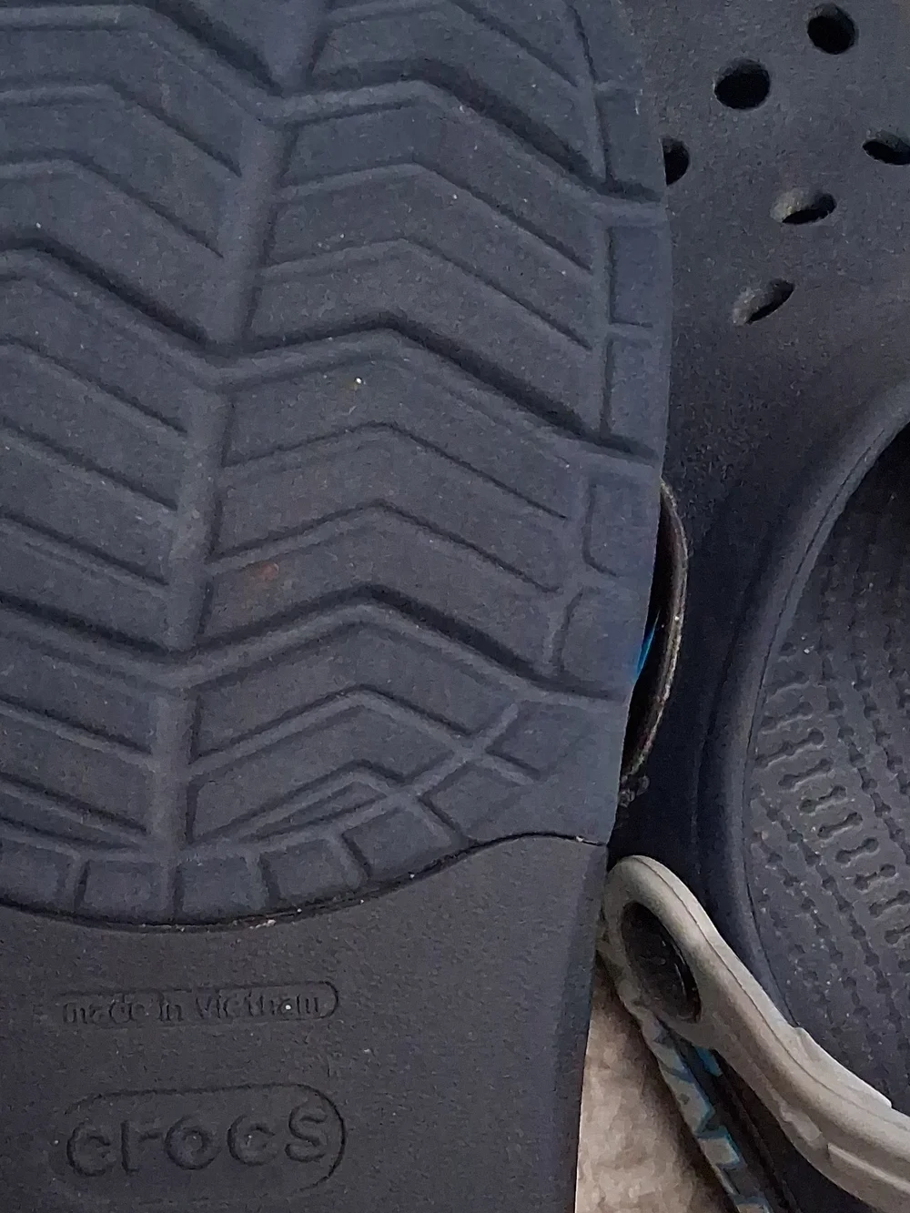 CROCS Skywalker Navy Blue and Light Gray Kids Clogs